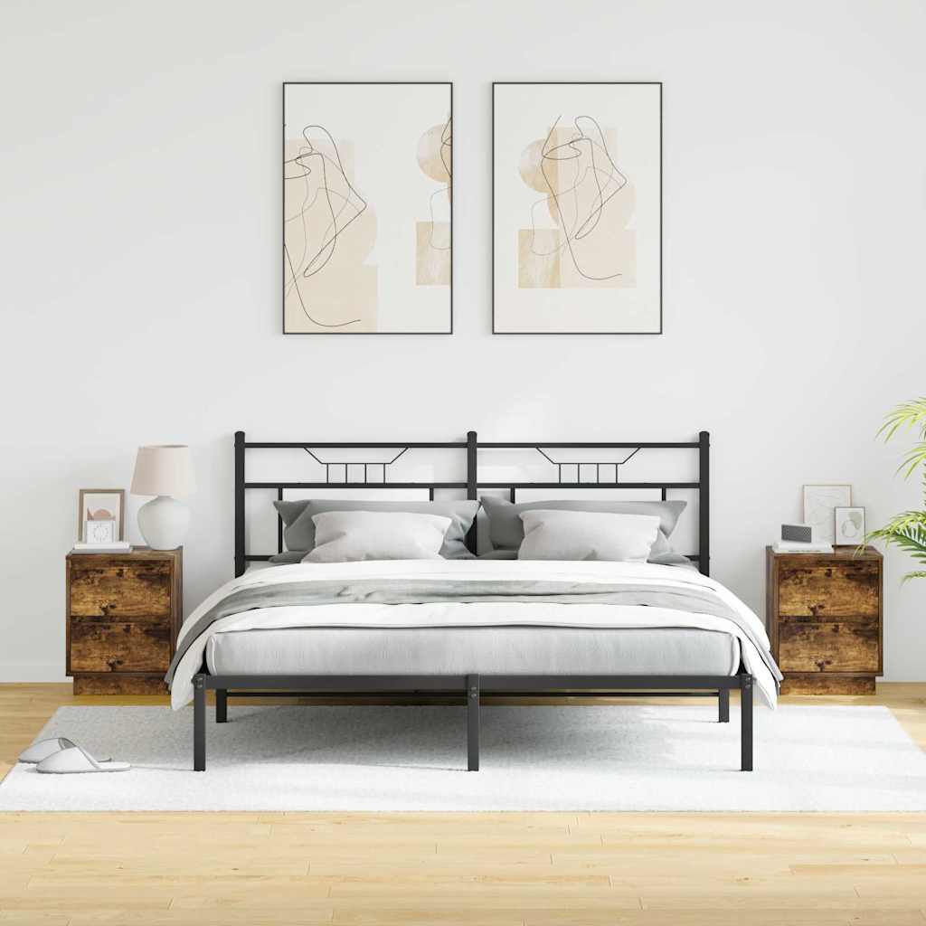 Κομοδίνο με συρτάρι 2 pcs Καπνιστό Δρύς 39 x 34,5 x 50 εκ. - Pakobazaar