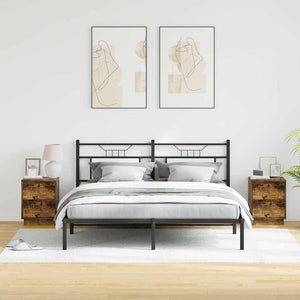 Κομοδίνο με συρτάρι 2 pcs Καπνιστό Δρύς 39 x 34,5 x 50 εκ. - Pakobazaar