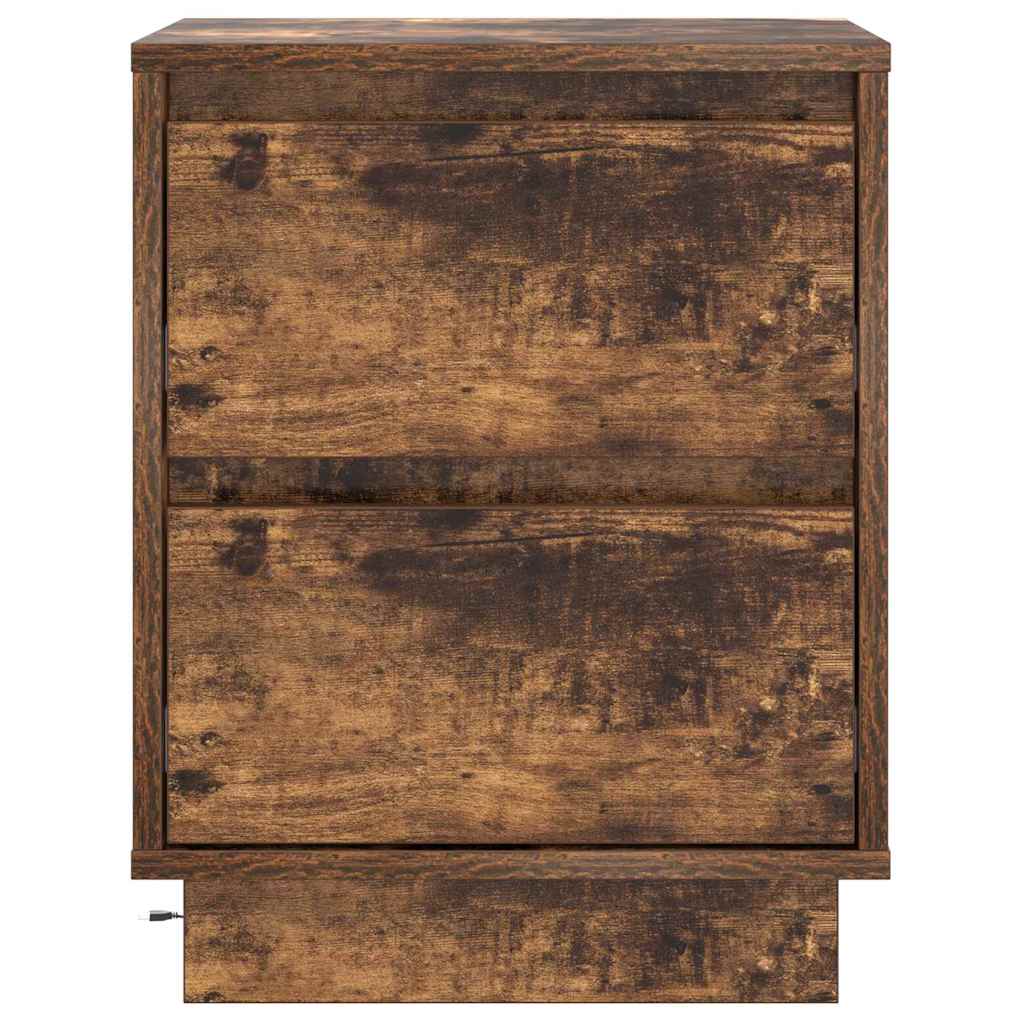 Κομοδίνο με συρτάρι 2 pcs Καπνιστό Δρύς 39 x 34,5 x 50 εκ. - Pakobazaar