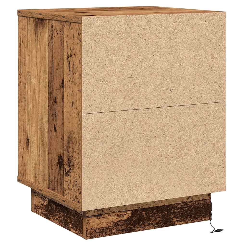 Κομοδίνο 2 pcs Παλιό ξύλο 39 x 34,5 x 50 εκ. Επεξεργασμένο ξύλο - Pakobazaar