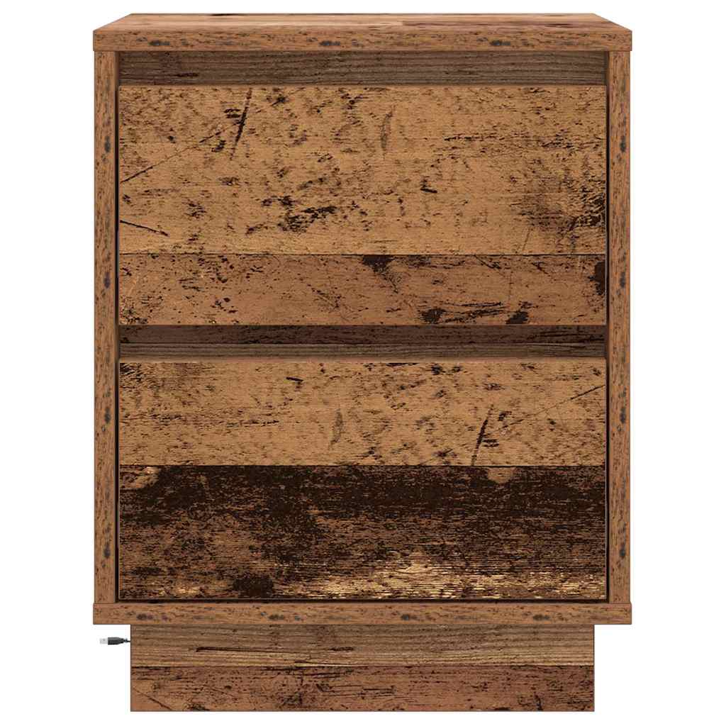 Κομοδίνο 2 pcs Παλιό ξύλο 39 x 34,5 x 50 εκ. Επεξεργασμένο ξύλο - Pakobazaar