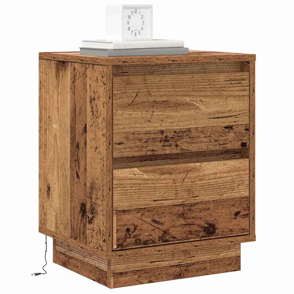 Κομοδίνο 2 pcs Παλιό ξύλο 39 x 34,5 x 50 εκ. Επεξεργασμένο ξύλο - Pakobazaar