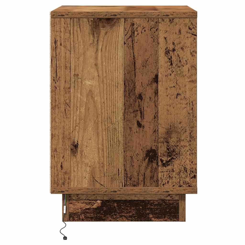 Κομοδίνο 2 pcs Παλιό ξύλο 39 x 34,5 x 50 εκ. Επεξεργασμένο ξύλο - Pakobazaar