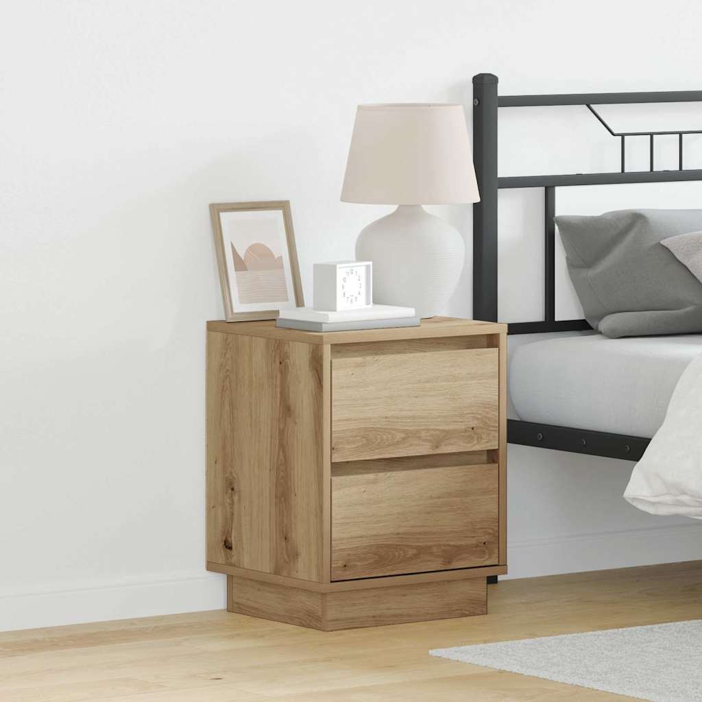 Κομοδίνο με συρτάρι 2 pcs Artisan Oak 39 x 34,5 x 50 εκ. - Pakobazaar