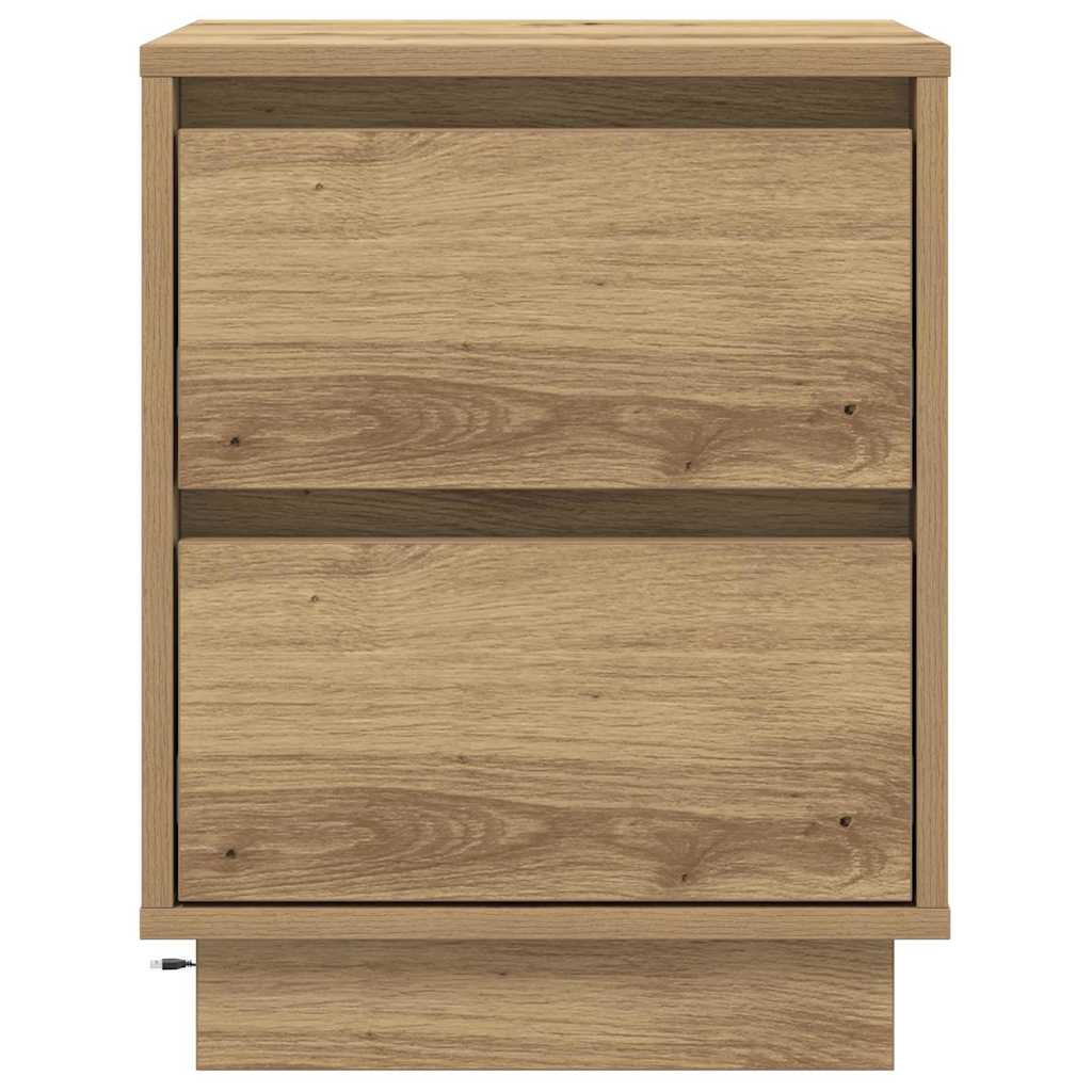 Κομοδίνο με συρτάρι 2 pcs Artisan Oak 39 x 34,5 x 50 εκ. - Pakobazaar