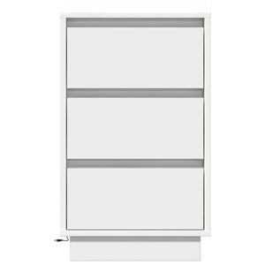 Κομοδίνο με συρτάρι Λευκό 39 x 34,5 x 65 εκ. Επεξεργασμένο ξύλο - Pakobazaar
