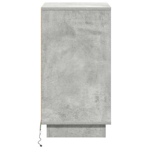 Κομοδίνο Σκυρόδεμα Γκρι 39 x 34,5 x 65 εκ. Επεξεργασμένο ξύλο - Pakobazaar