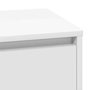 Κομοδίνο με συρτάρι Λευκό 71 x 34,5 x 75 εκ. Επεξεργασμένο ξύλο - Pakobazaar