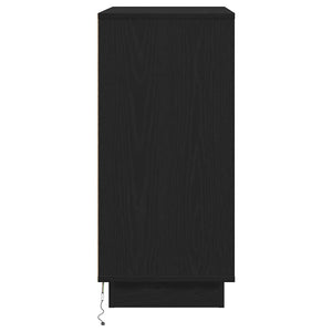 Κομοδίνο Μαύρη Οξυά 71 x 34,5 x 75 εκ. Επεξεργασμένο ξύλο - Pakobazaar