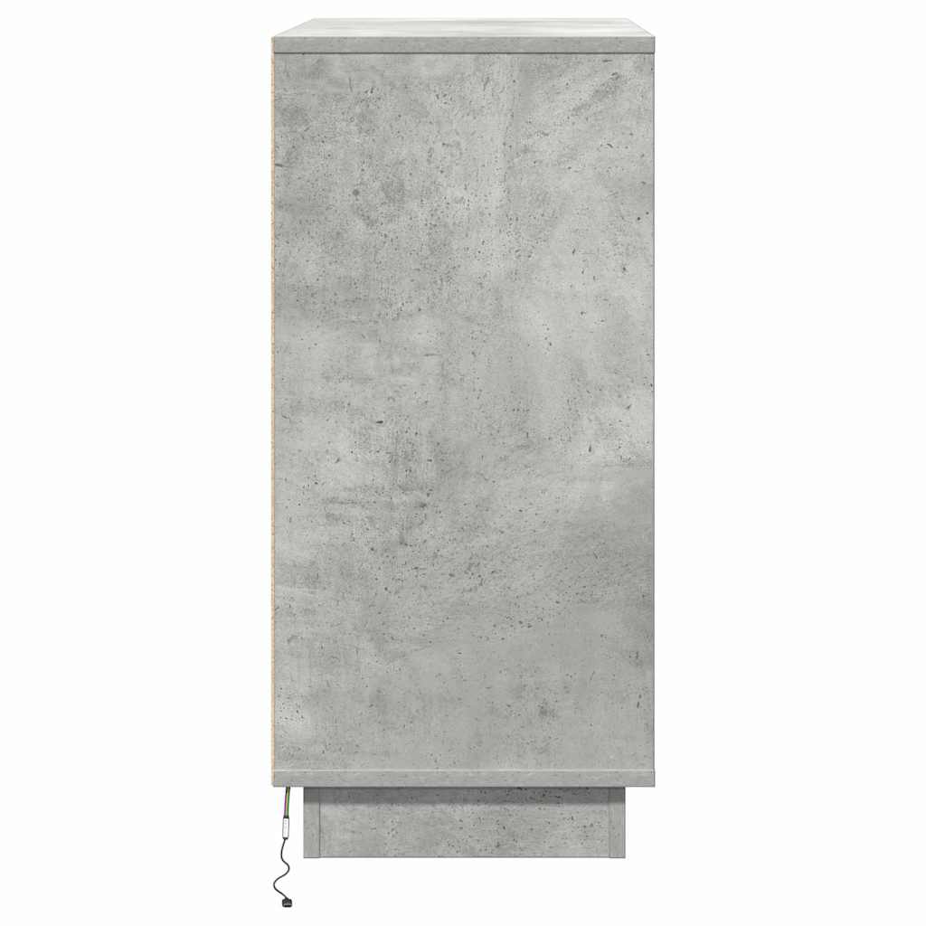Κομοδίνο Σκυρόδεμα Γκρι 71 x 34,5 x 75 εκ. Επεξεργασμένο ξύλο - Pakobazaar