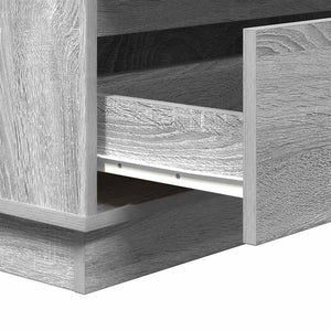 Κομοδίνο με συρτάρι Γκρι 71 x 34,5 x 75 εκ. Επεξεργασμένο ξύλο - Pakobazaar