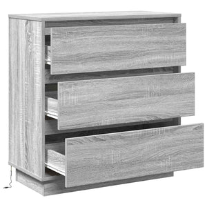 Κομοδίνο με συρτάρι Γκρι 71 x 34,5 x 75 εκ. Επεξεργασμένο ξύλο - Pakobazaar