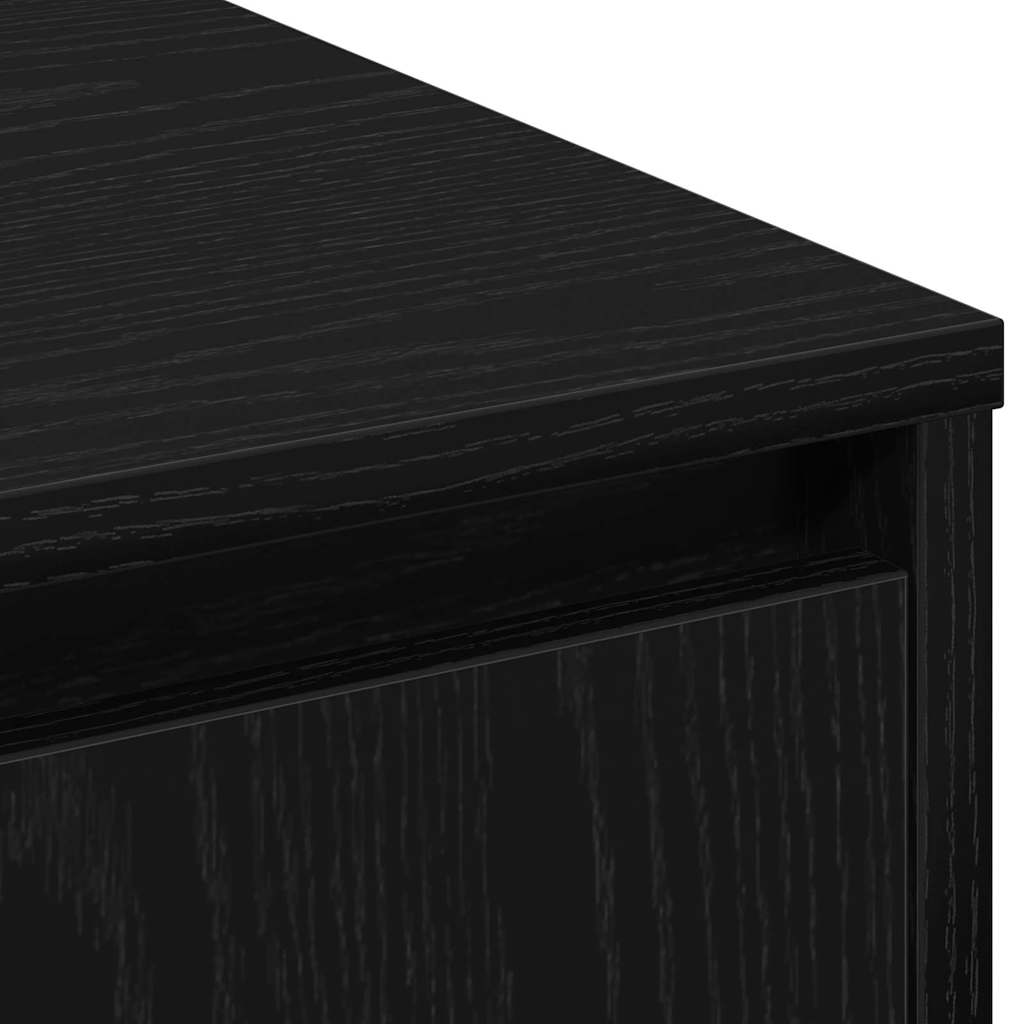Κομοδίνο Μαύρη Οξυά 71 x 34.5 x 75 εκ. Επεξεργασμένο ξύλο - Pakobazaar