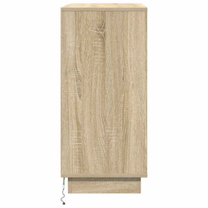 Πλευρικό Τραπέζι LED με ράφι Δρύς Sonoma 71 x 34,5 x 75 εκ. - Pakobazaar