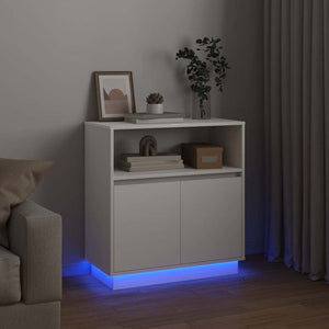 Πλευρικό Τραπέζι LED Λευκό 71 x 34,5 x 75 εκ. - Pakobazaar