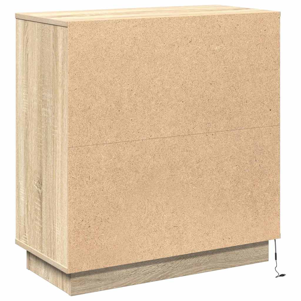 Πλευρικό Τραπέζι LED Δρύς Sonoma 71 x 34,5 x 75 εκ. - Pakobazaar