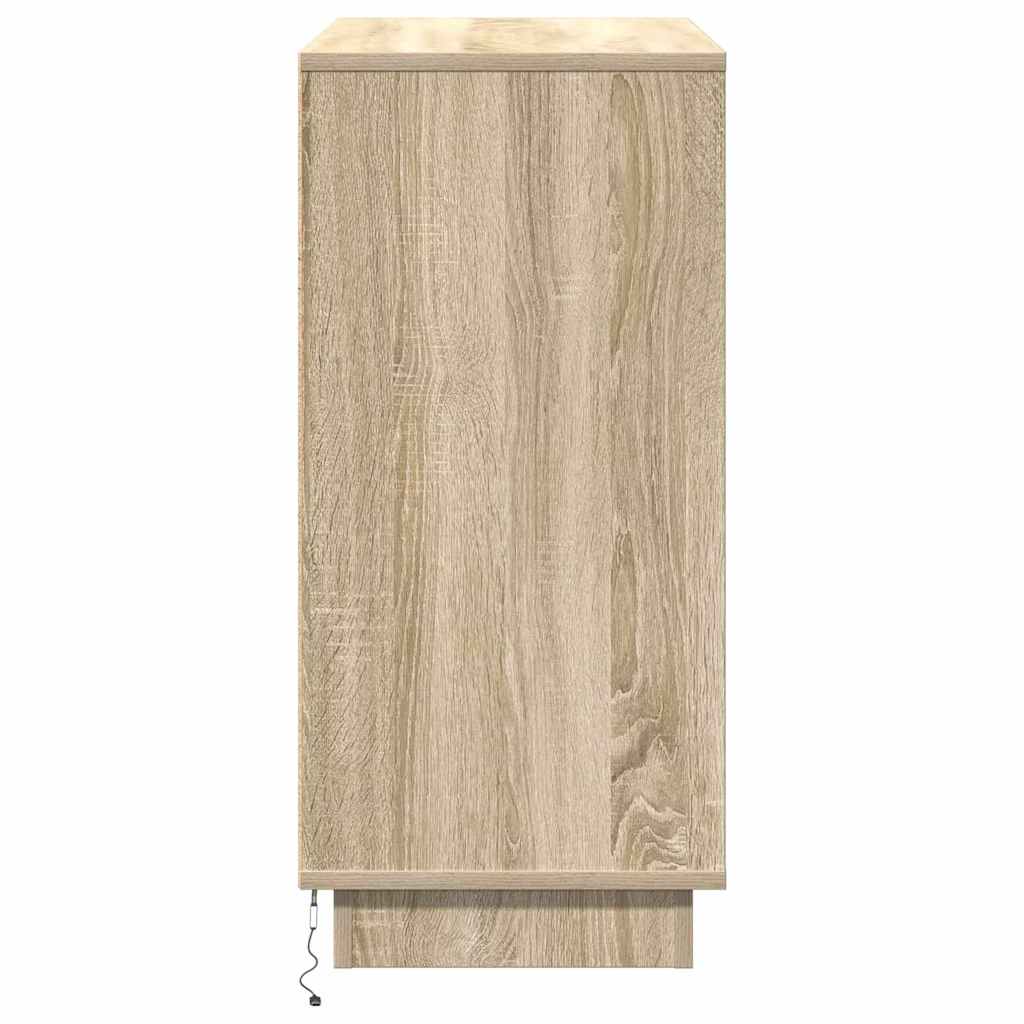 Πλευρικό Τραπέζι LED Δρύς Sonoma 71 x 34,5 x 75 εκ. - Pakobazaar