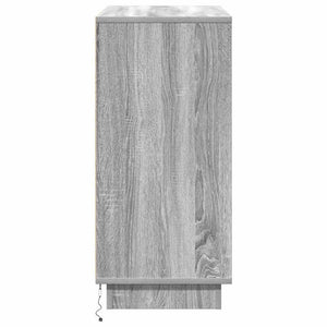 Πλευρικό Τραπέζι LED Γκρίζο Σονομα 71 x 34,5 x 75 εκ. - Pakobazaar