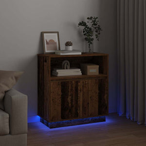 Πλευρικό Τραπέζι LED Παλιό ξύλο 71 x 34,5 x 75 εκ. - Pakobazaar