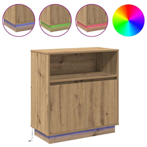Πλευρικό Τραπέζι LED Artisan Oak 71 x 34,5 x 75 εκ. - Pakobazaar