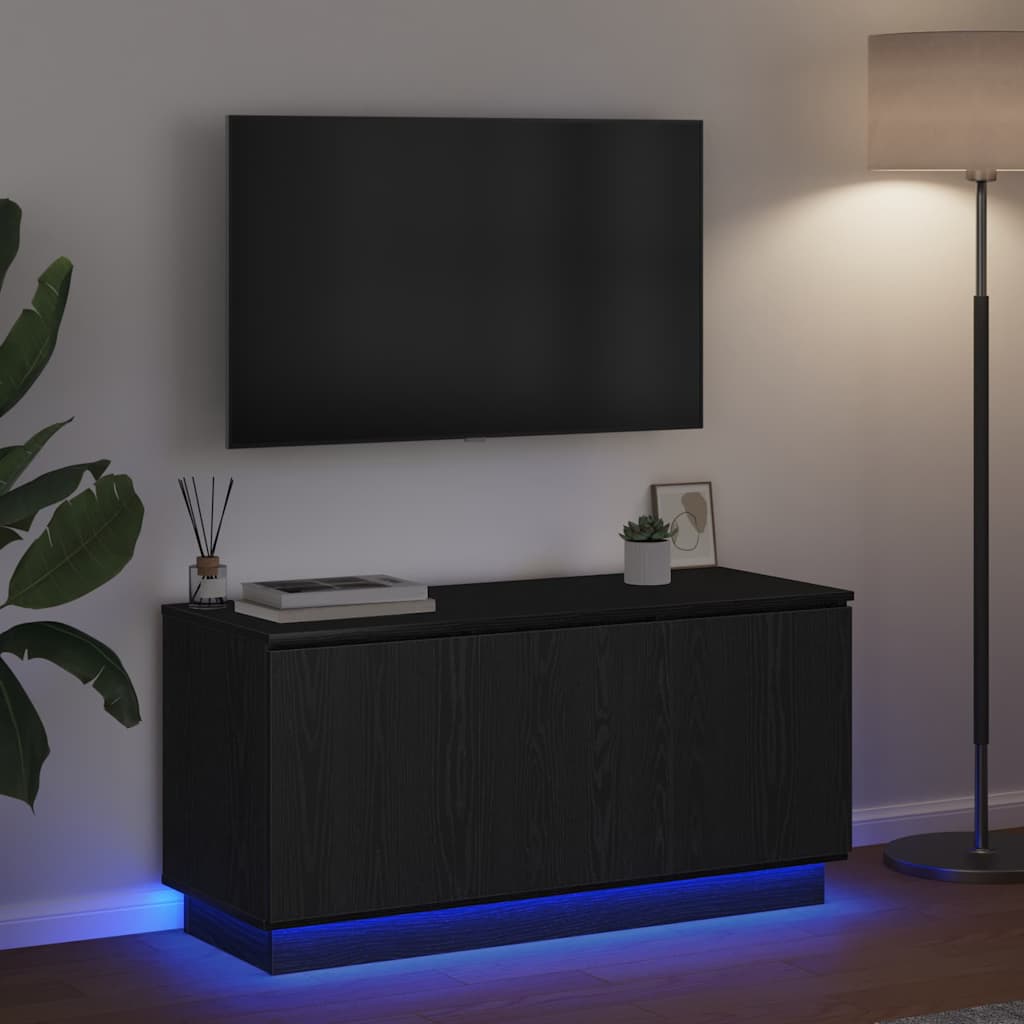 Ντουλάπι TV Μαύρη Οξυά 100 x 38 x 49 εκ. Επεξεργασμένο ξύλο - Pakobazaar