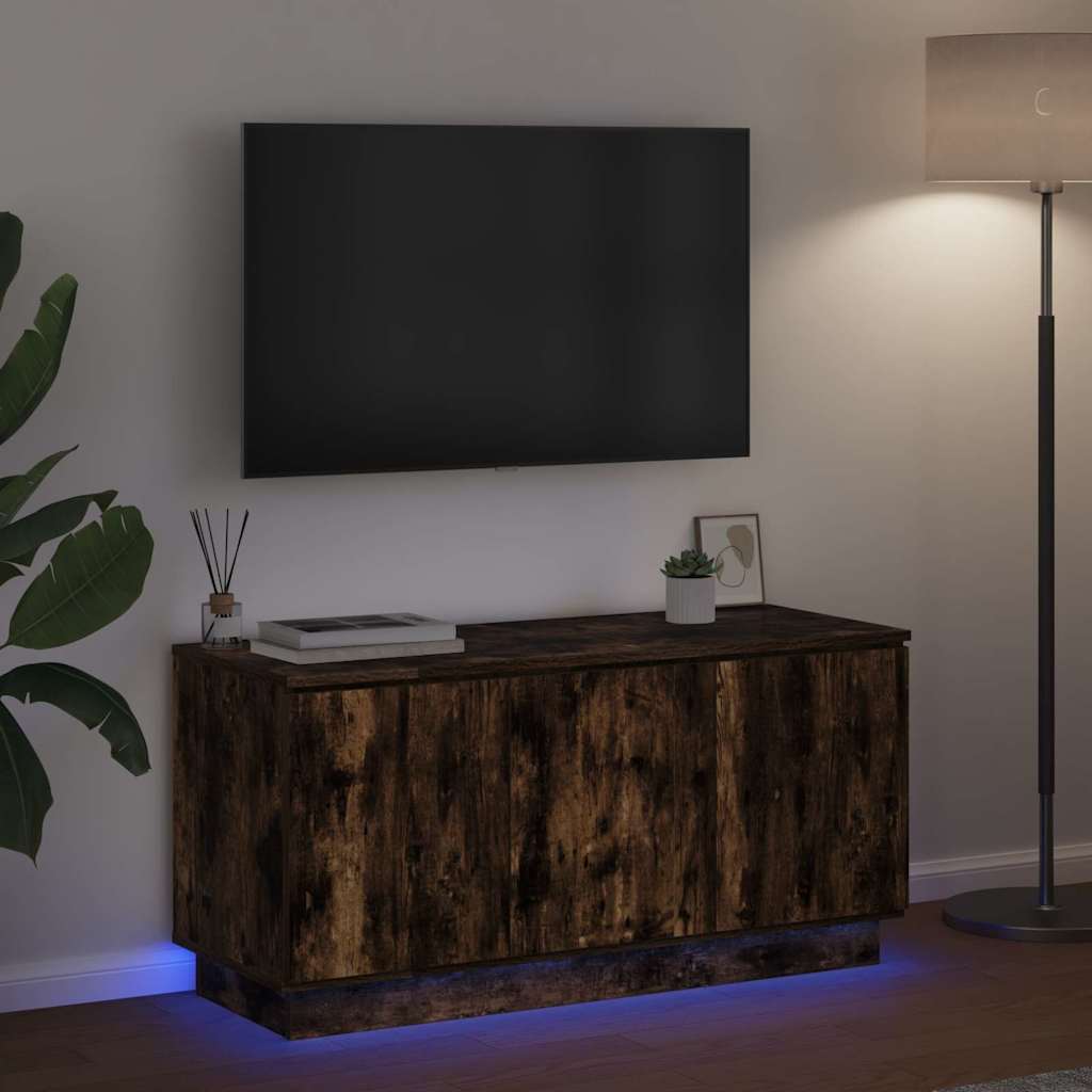 Ντουλάπι TV Καπνιστό Δρύς 100 x 38 x 49 εκ. Επεξεργασμένο ξύλο - Pakobazaar