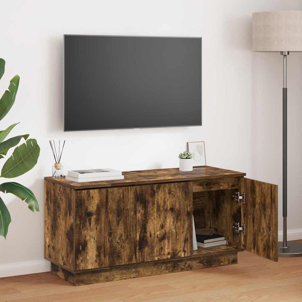 Ντουλάπι TV Καπνιστό Δρύς 100 x 38 x 49 εκ. Επεξεργασμένο ξύλο - Pakobazaar