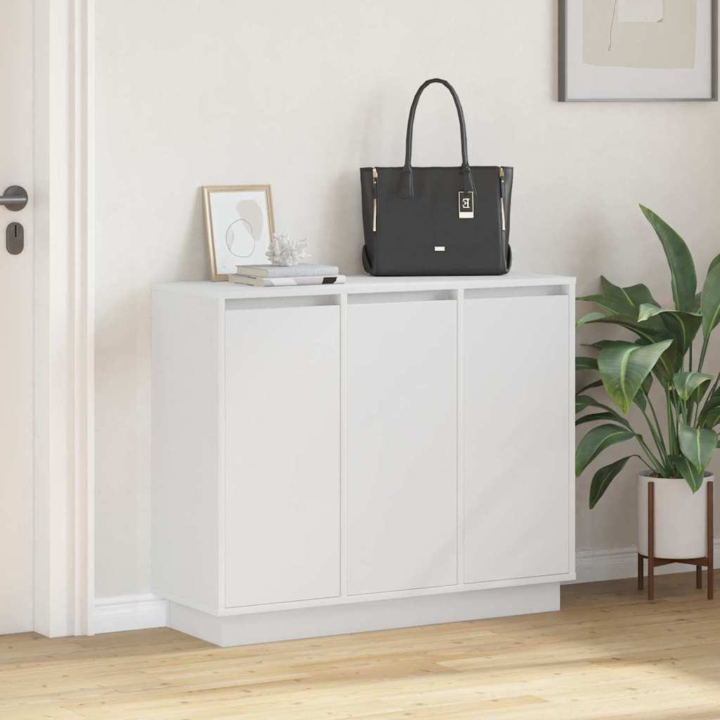 Πλευρικό Τραπέζι LED Λευκό 90 x 32 x 75 εκ. Επεξεργασμένο ξύλο - Pakobazaar