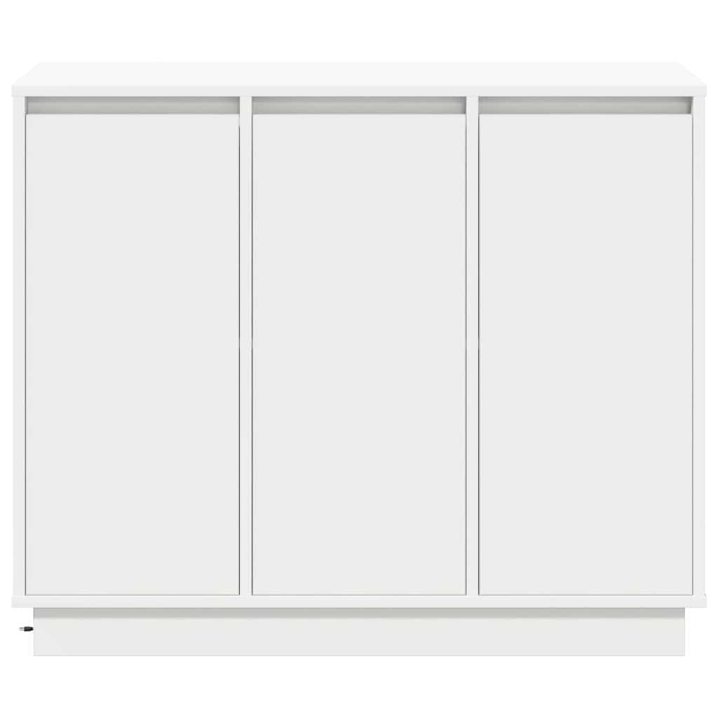 Πλευρικό Τραπέζι LED Λευκό 90 x 32 x 75 εκ. Επεξεργασμένο ξύλο - Pakobazaar