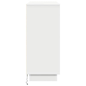 Πλευρικό Τραπέζι LED Λευκό 90 x 32 x 75 εκ. Επεξεργασμένο ξύλο - Pakobazaar