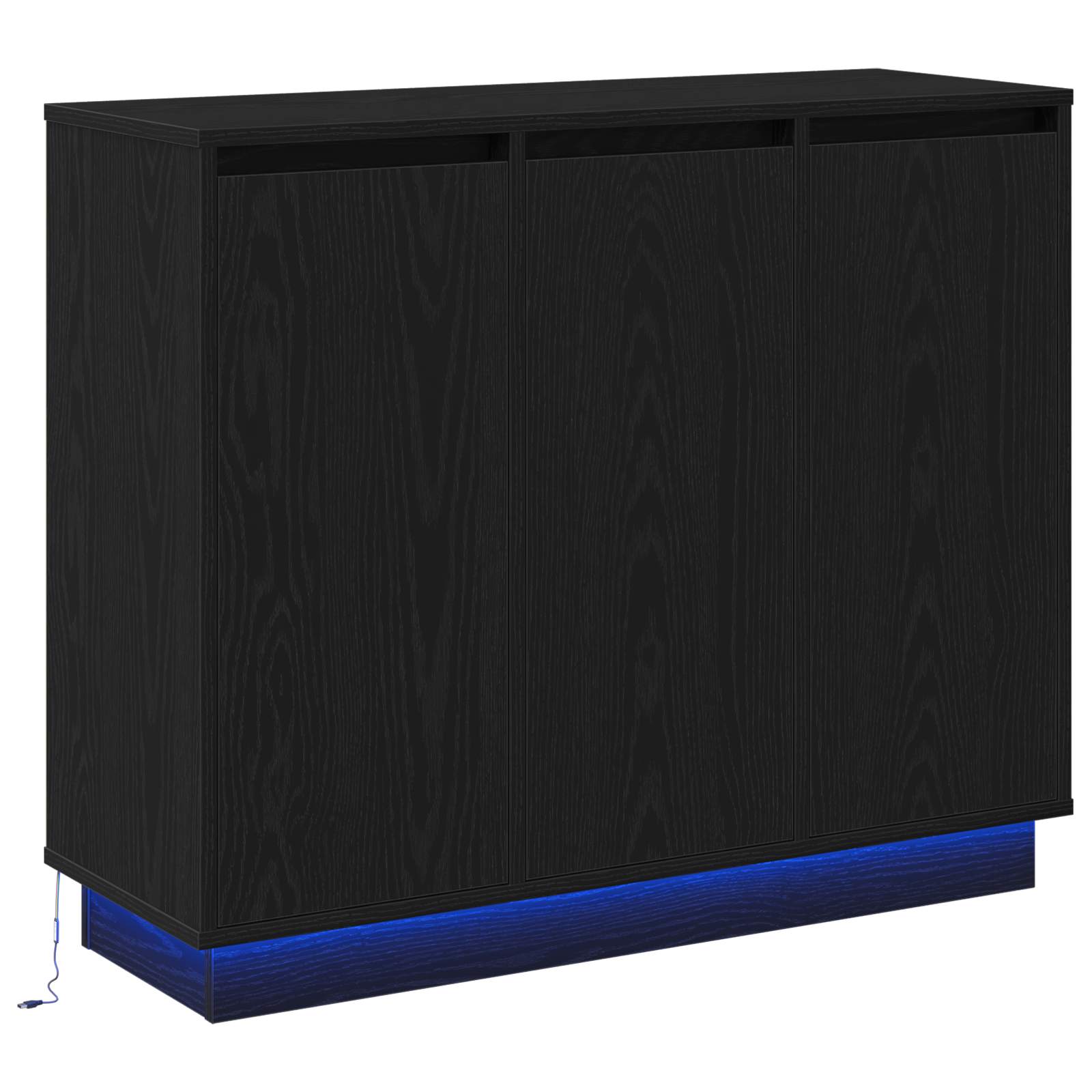 Πλευρικό Τραπέζι LED Μαύρη Οξυά 90 x 32 x 75 εκ. - Pakobazaar