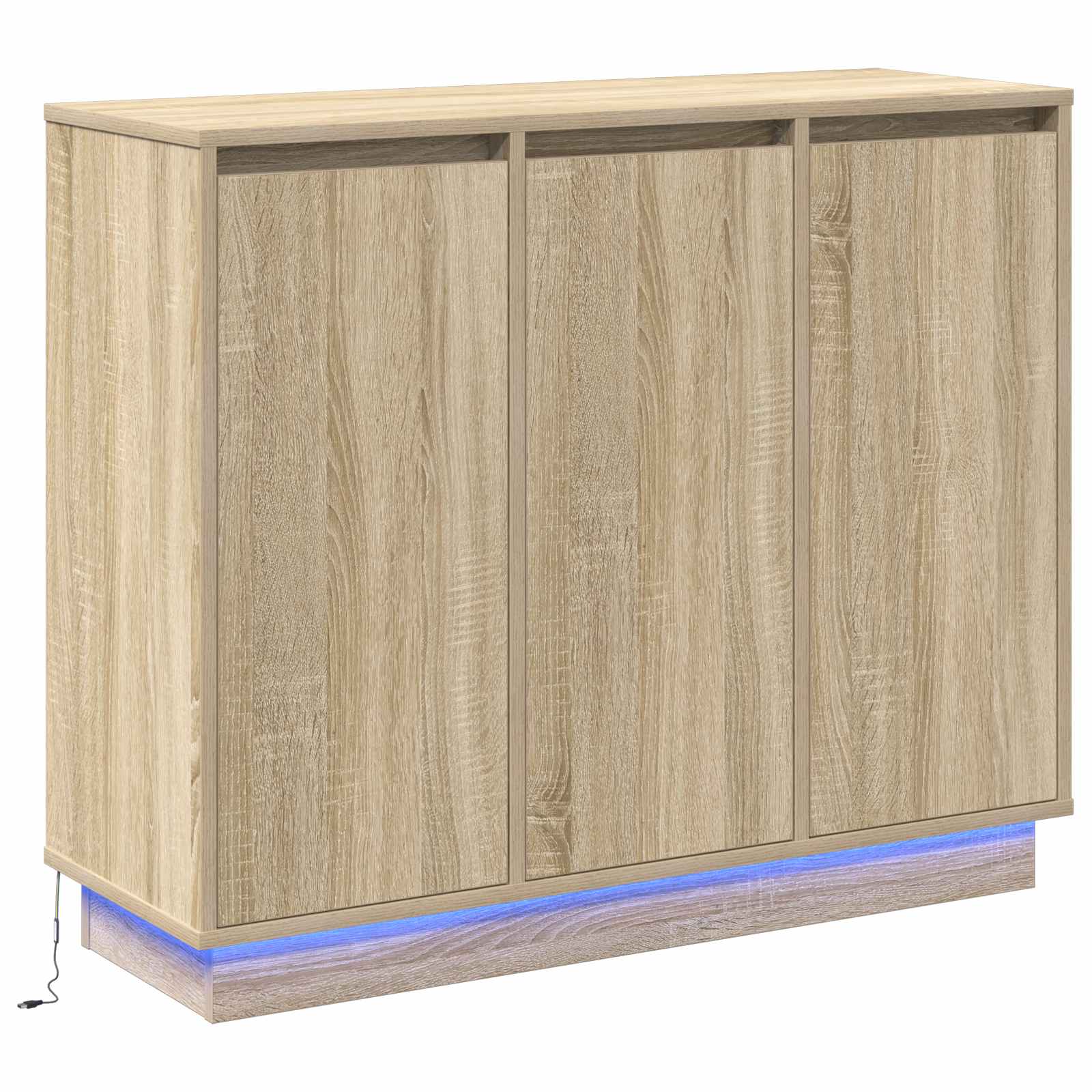 Πλευρικό Τραπέζι LED Δρύς Sonoma 90 x 32 x 75 εκ. - Pakobazaar