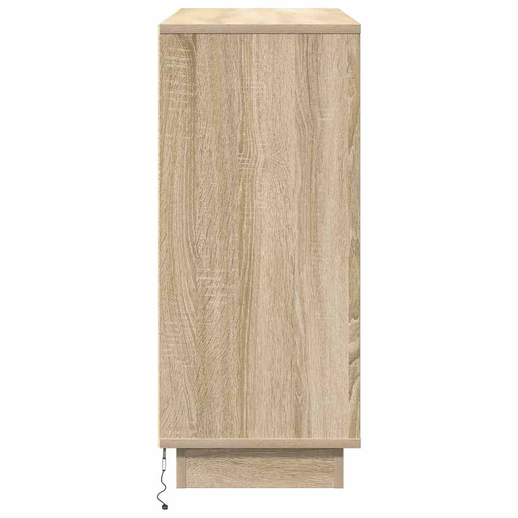Πλευρικό Τραπέζι LED Δρύς Sonoma 90 x 32 x 75 εκ. - Pakobazaar