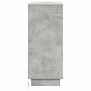 Πλευρικό Τραπέζι LED Σκυρόδεμα Γκρι 90 x 32 x 75 εκ. - Pakobazaar