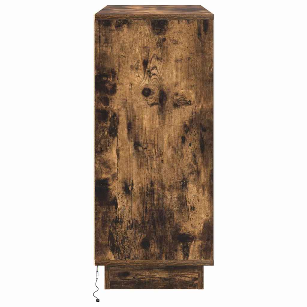 Πλευρικό Τραπέζι LED Καπνιστό Δρύς 90 x 32 x 75 εκ. - Pakobazaar