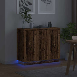 Πλευρικό Τραπέζι LED Παλιό ξύλο 90 x 32 x 75 εκ. - Pakobazaar