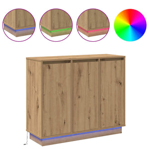 Πλευρικό Τραπέζι LED Artisan Oak 90 x 32 x 75 εκ. - Pakobazaar