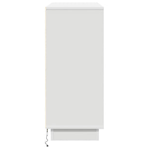 Πλευρικό Τραπέζι LED Λευκό 90 x 32 x 75 εκ. Επεξεργασμένο ξύλο - Pakobazaar