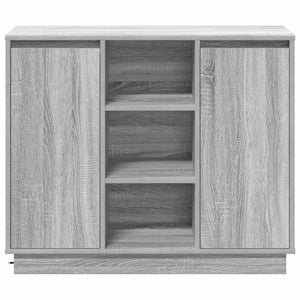 Πλευρικό Τραπέζι LED Γκρίζο Σονομα 90 x 32 x 75 εκ. - Pakobazaar