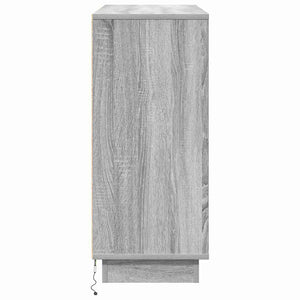 Πλευρικό Τραπέζι LED Γκρίζο Σονομα 90 x 32 x 75 εκ. - Pakobazaar