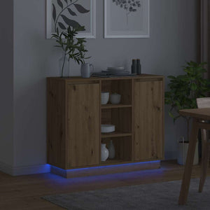 Πλευρικό Τραπέζι LED Artisan Oak 90 x 32 x 75 εκ.