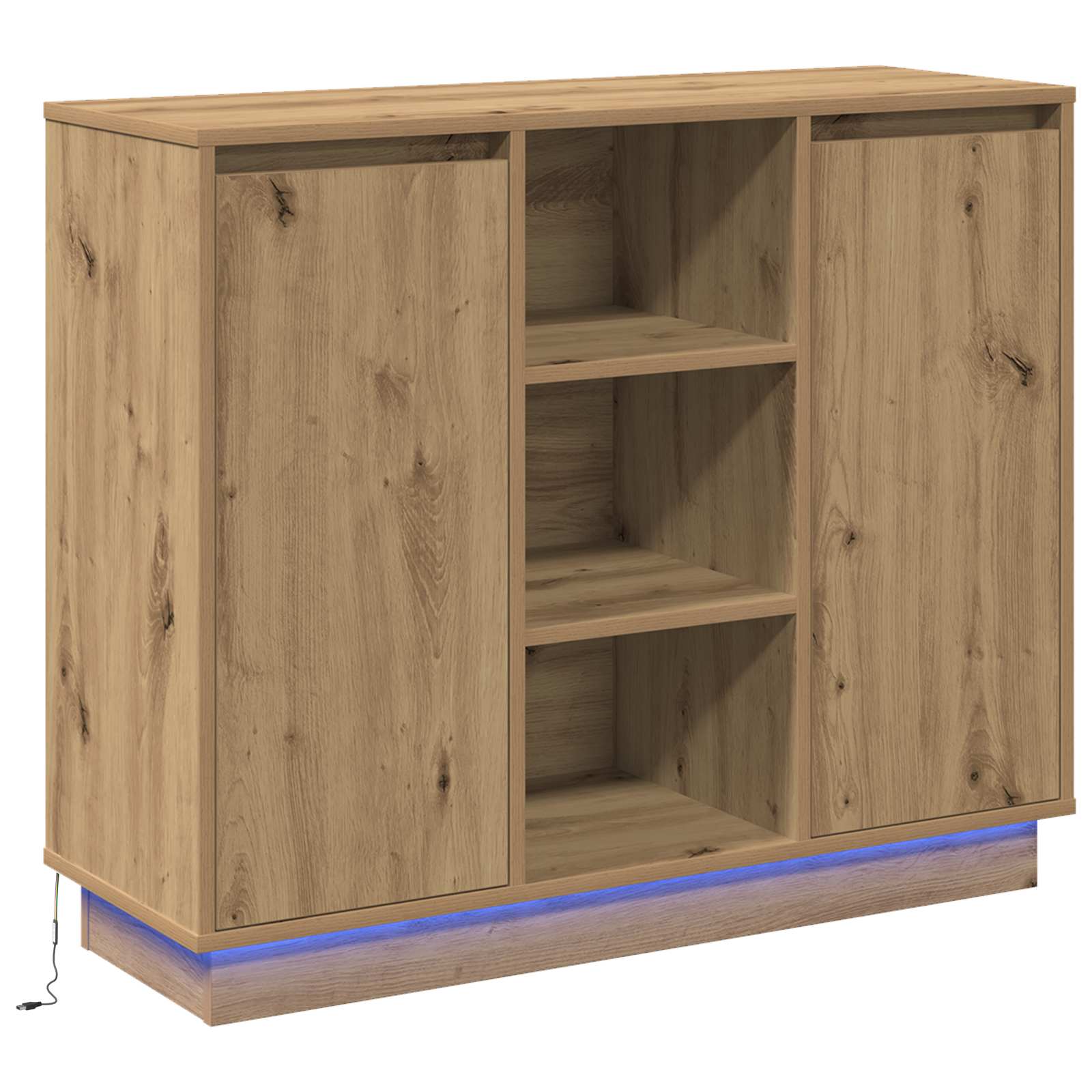 Πλευρικό Τραπέζι LED Artisan Oak 90 x 32 x 75 εκ. - Pakobazaar