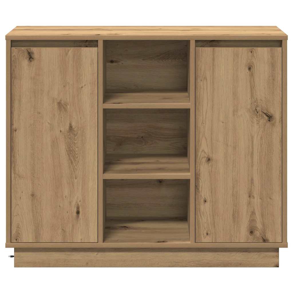 Πλευρικό Τραπέζι LED Artisan Oak 90 x 32 x 75 εκ. - Pakobazaar