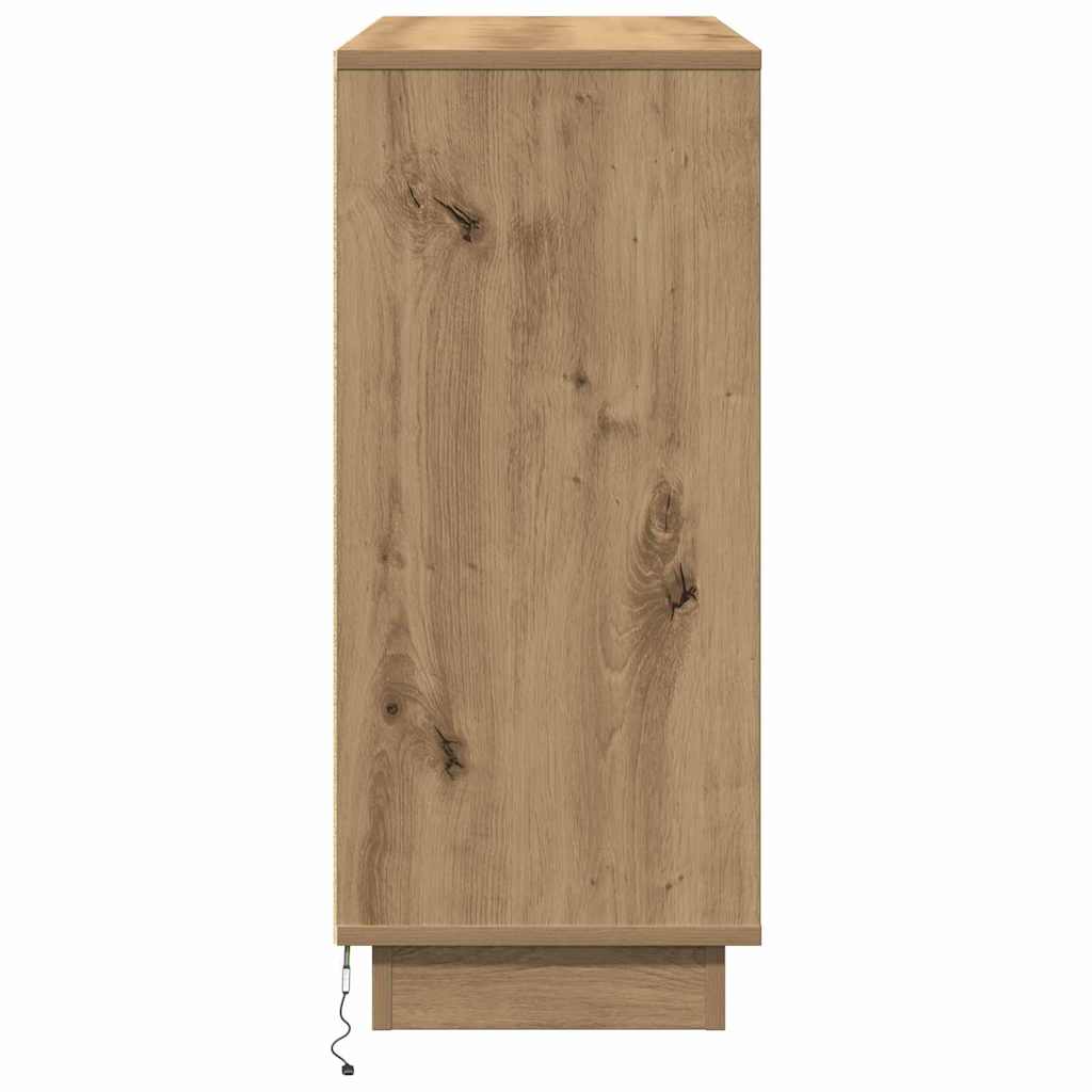 Πλευρικό Τραπέζι LED Artisan Oak 90 x 32 x 75 εκ. - Pakobazaar