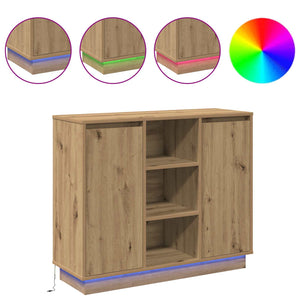 Πλευρικό Τραπέζι LED Artisan Oak 90 x 32 x 75 εκ.