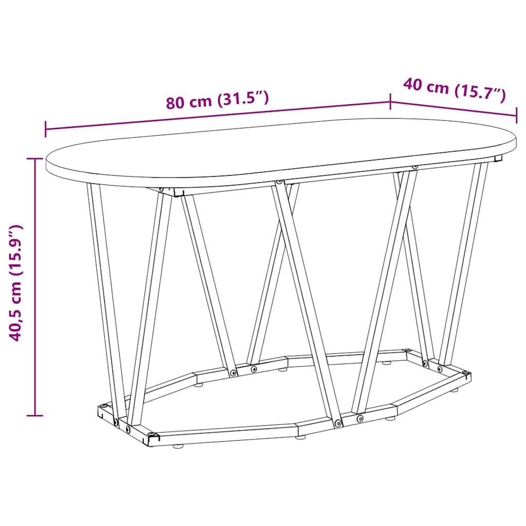 Τραπεζάκι σαλονιού Artisan Oak 80 x 40 x 40.5 εκ - Pakobazaar