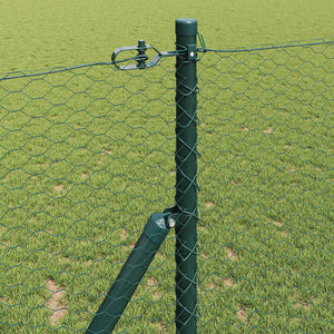 Έξιγωνο φράχτη σταθερού εδάφους 10 x 1 m Πράσινο Δίχτυ