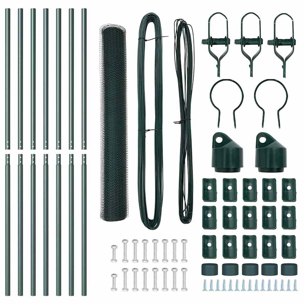 Στύλος Περιφράξεων Πράσινο 10 x 1 m (25 mm δίκτυο)