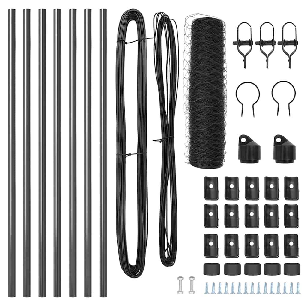 Στύλος Περιφράξεων Γκρι 10 x 0,4 m (36 mm πλέγμα) - Pakobazaar