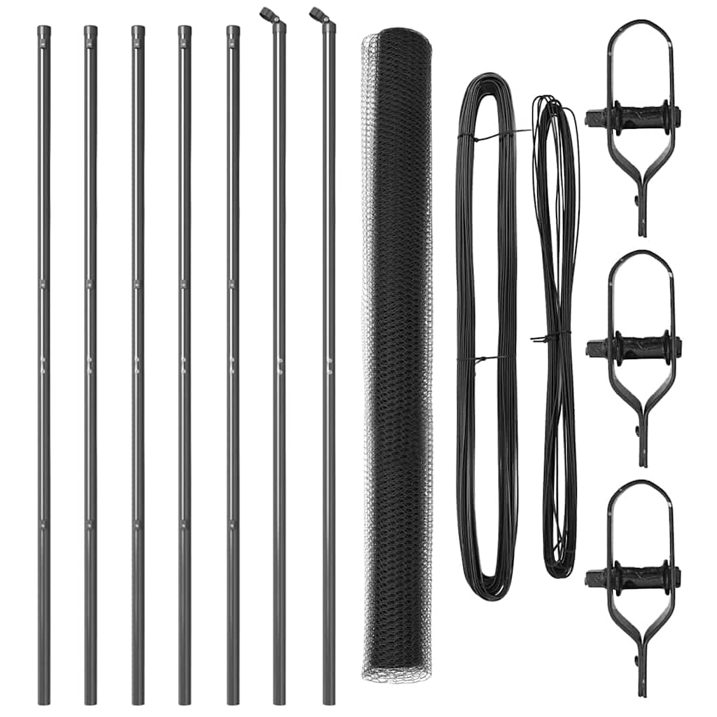 Στύλος Περιφράξεων Γκρι 10 x 1,6 m (25 mm πλέγμα)